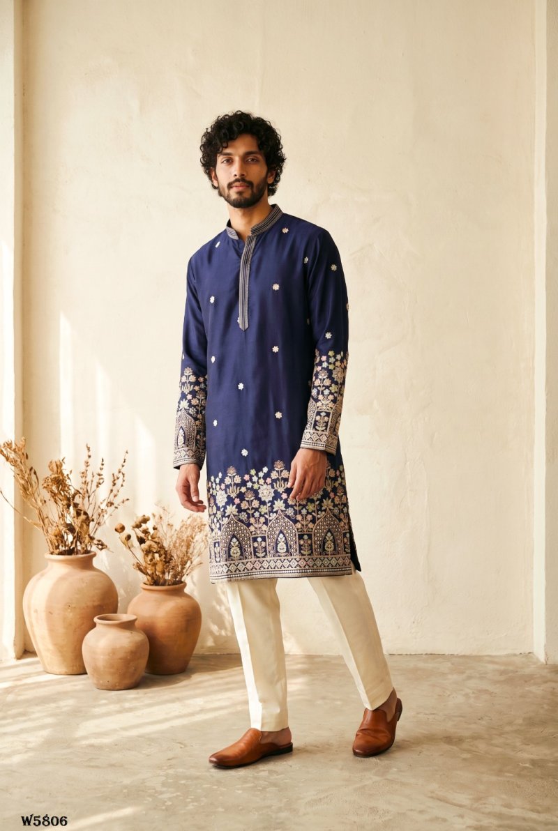 Outluk Wedding Vol 58 Silk Mens Kurta With Pajama 